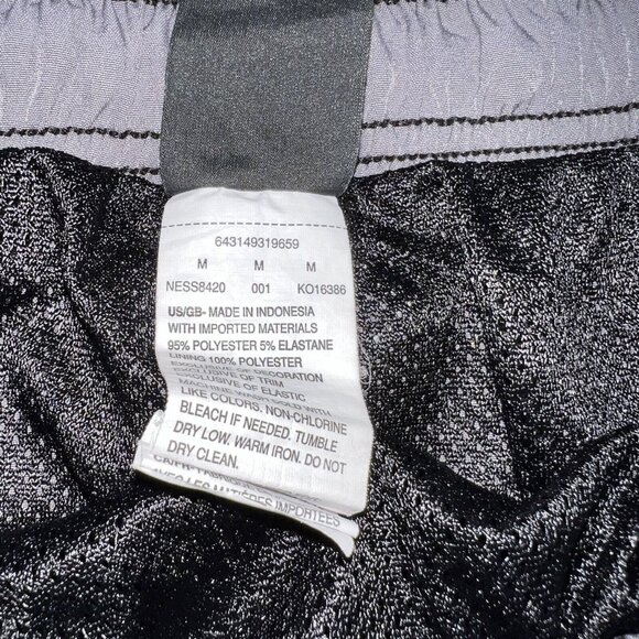 Nike Mens Swim Trunks Shorts Size M Black Gray 8 in Mesh Lining - Picture 3 of 4